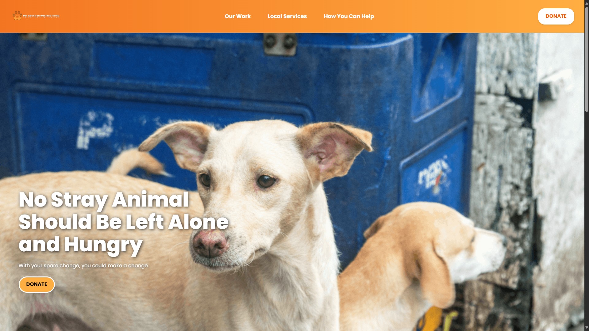 Pet Adoption Welfare System Screenshot